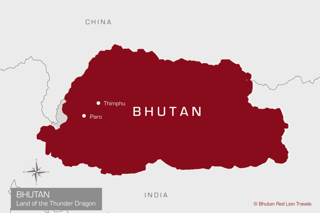 Bhutan Karte